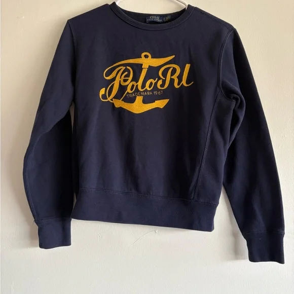 Ralph Lauren Blue Knit with Gold Accents kids - Picture 1 of 3